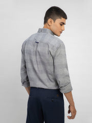 Grey Large Flannel Checkered Shirt