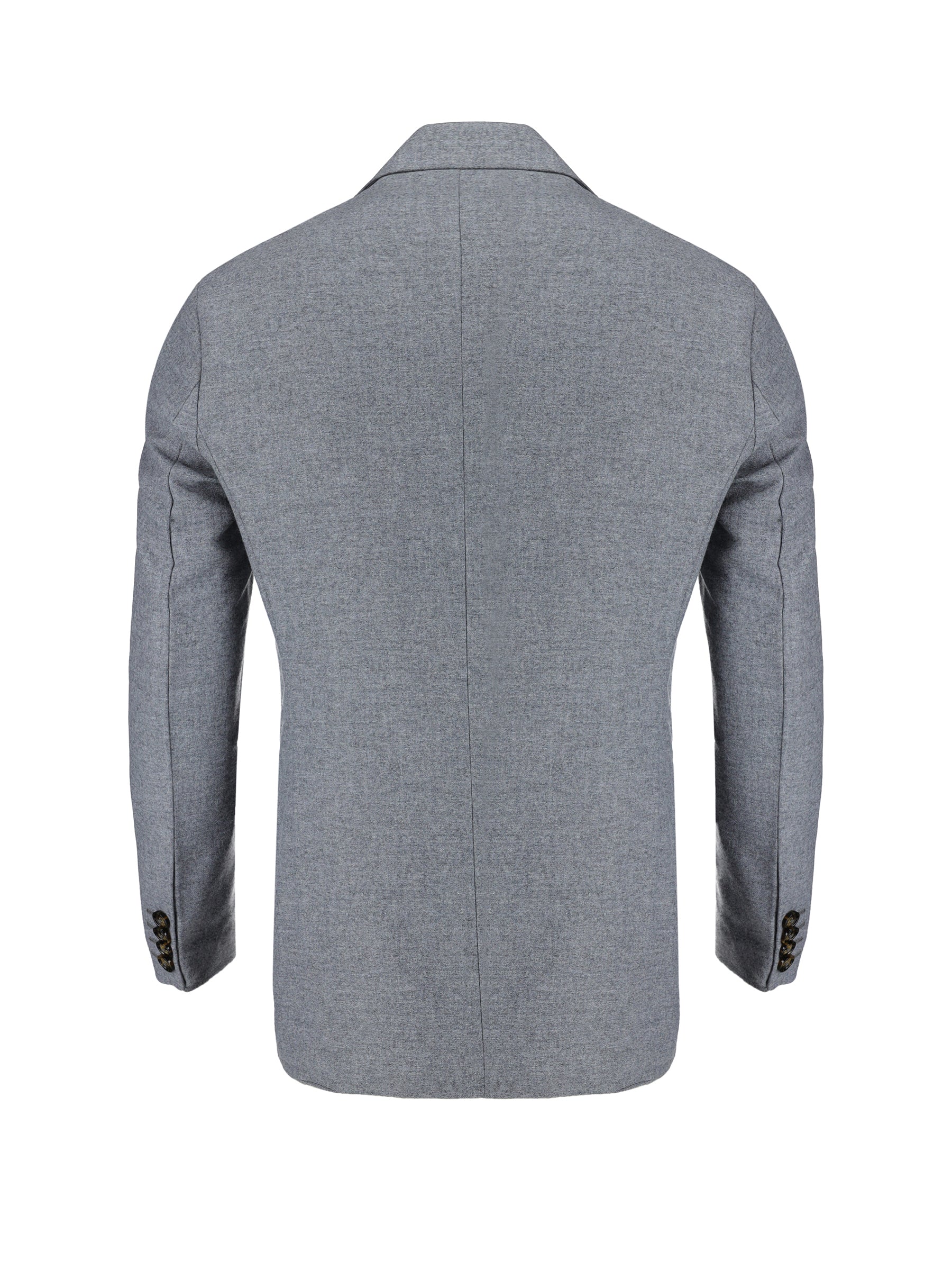 Grey Melange Wool & Cashmere Blended Blazer - Sartoria