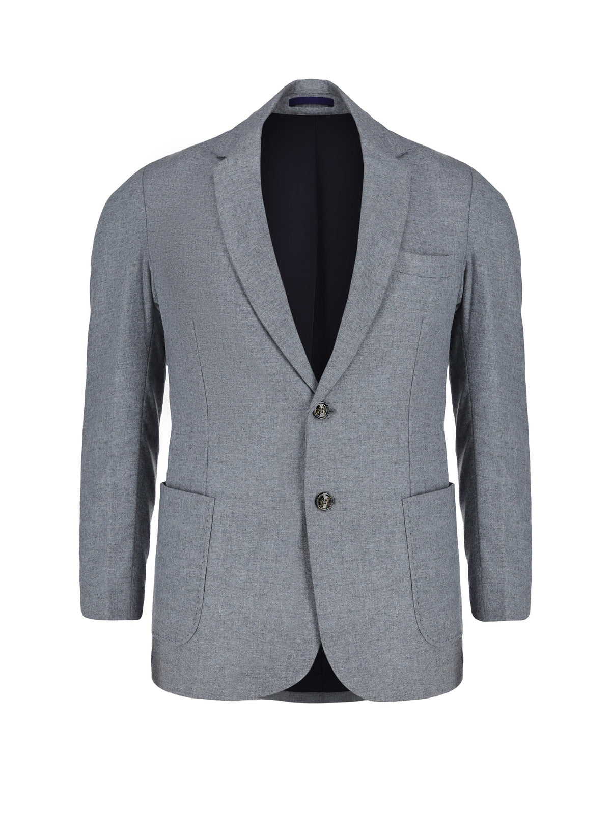 Grey Melange Wool & Cashmere Blended Blazer - Sartoria
