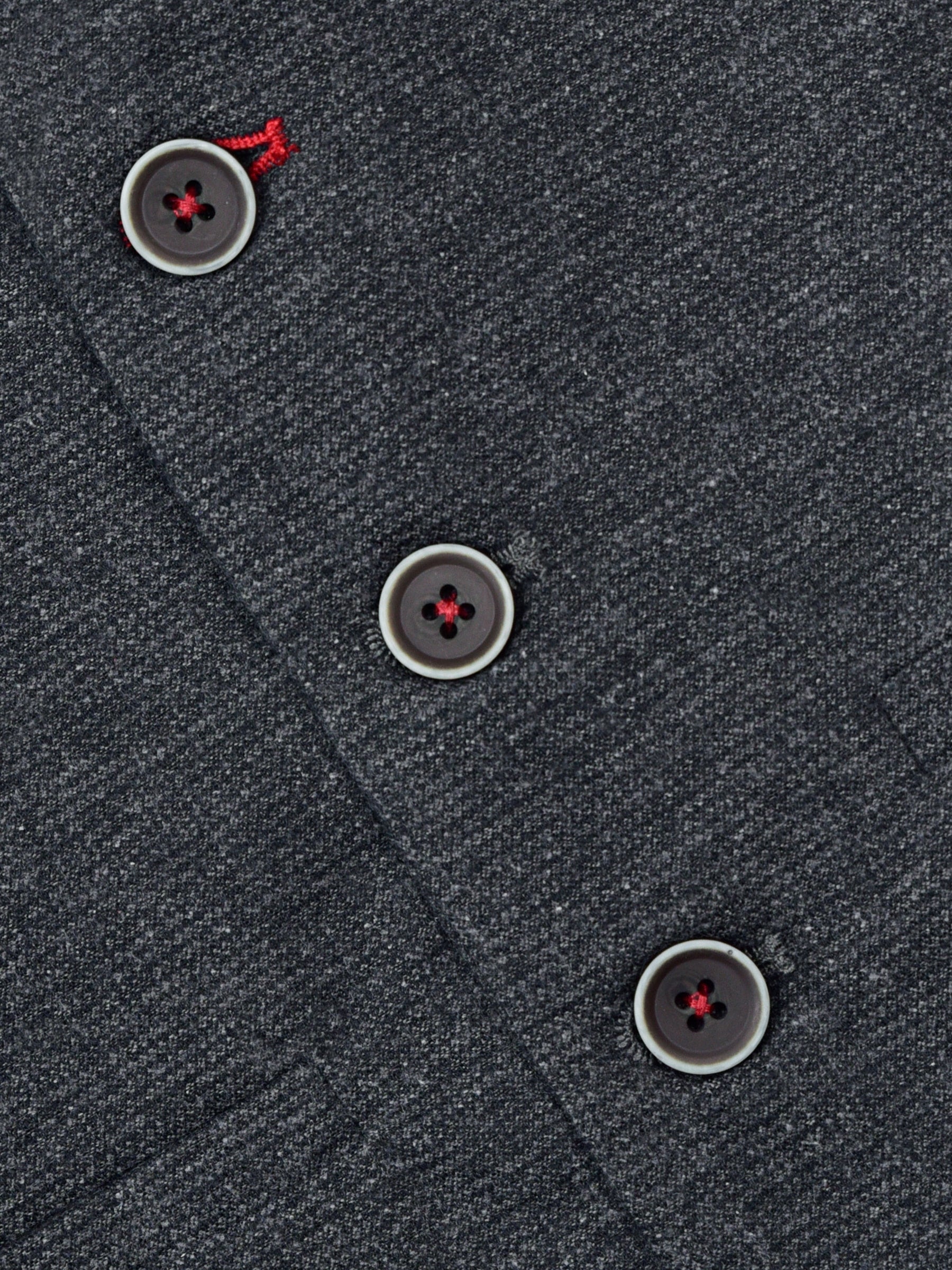 Grey Micro Checkered Suit Vest With Bow