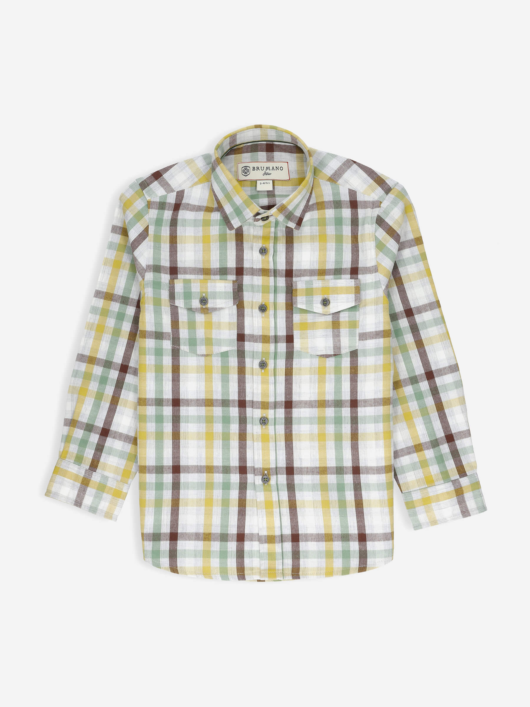Grey Multi Color Corduroy Checked Casual Shirt