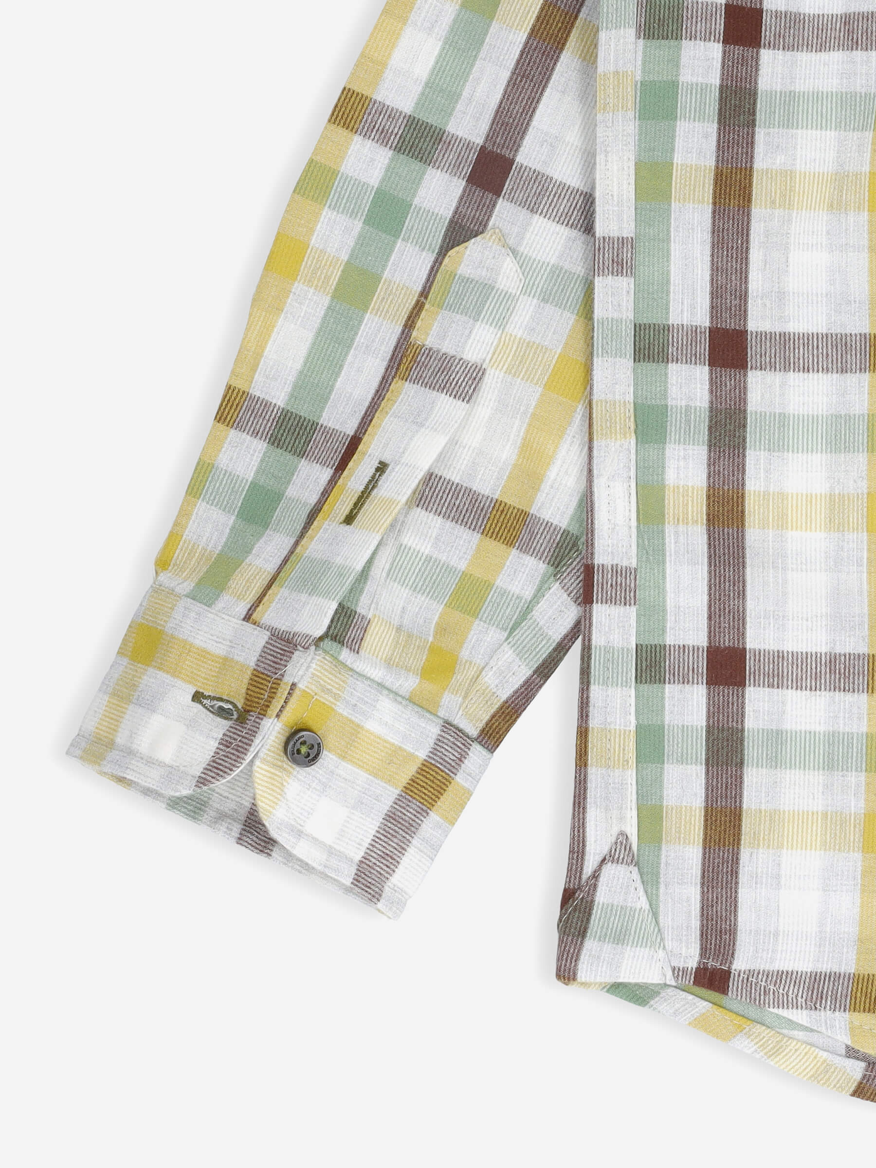 Grey Multi Color Corduroy Checked Casual Shirt