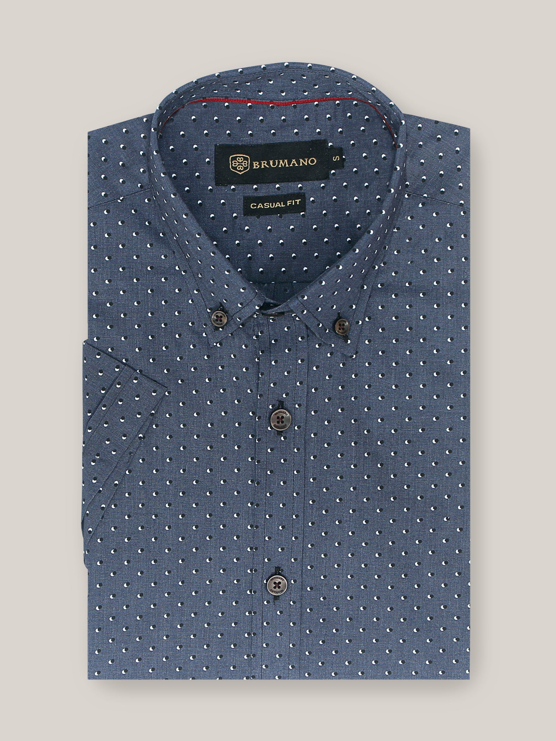 Grey Printed Half Sleeve Casual Shirt
