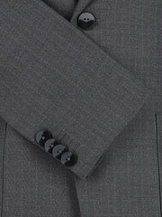 Grey Structured Striped Formal Blazer