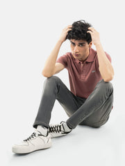 Grey Washed Slim Fit Denim Jeans