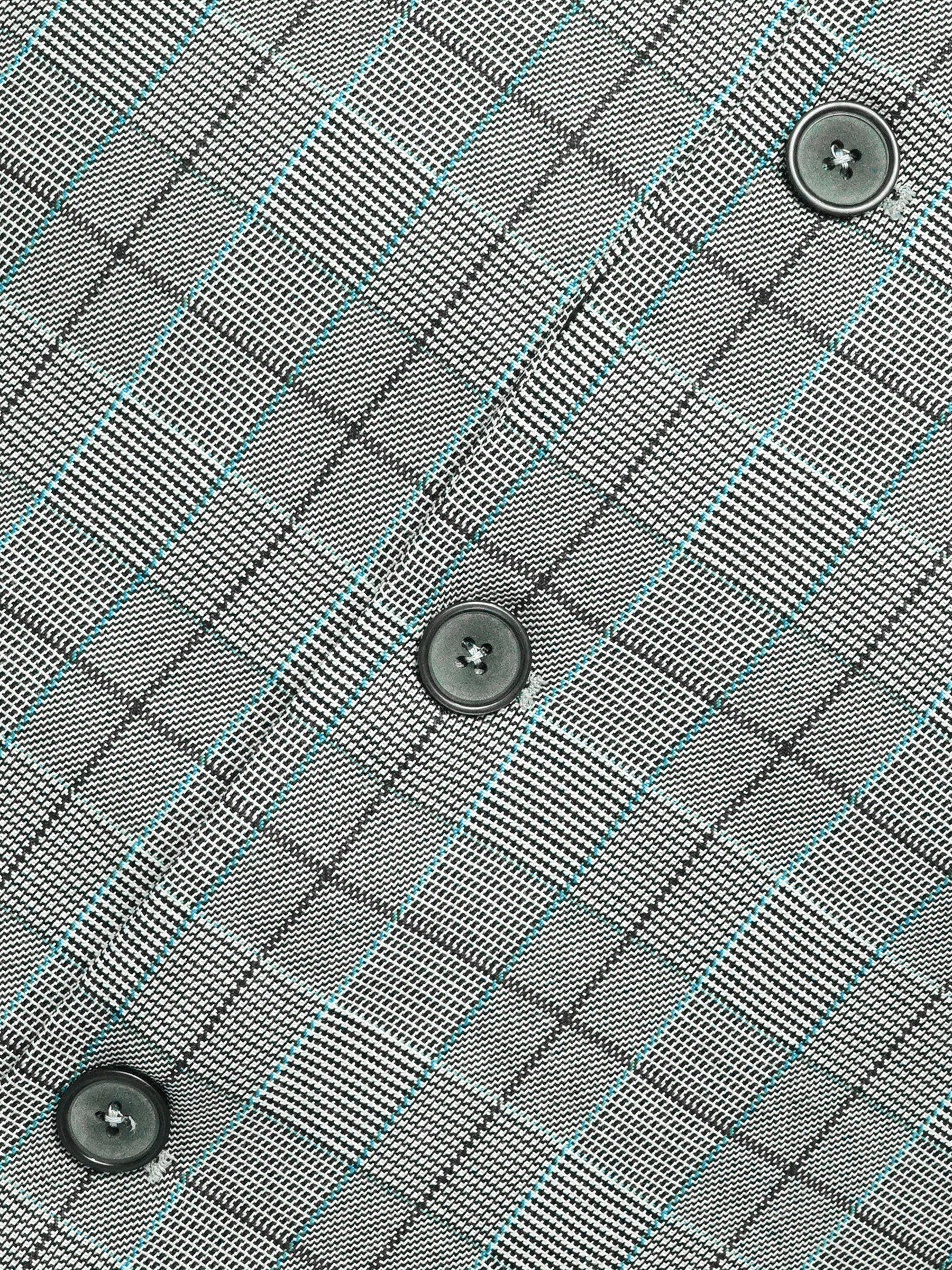 Grey Windowpane Checkered Waistcoat