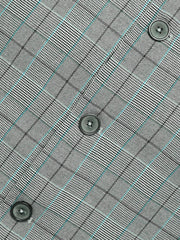 Grey Windowpane Checkered Waistcoat