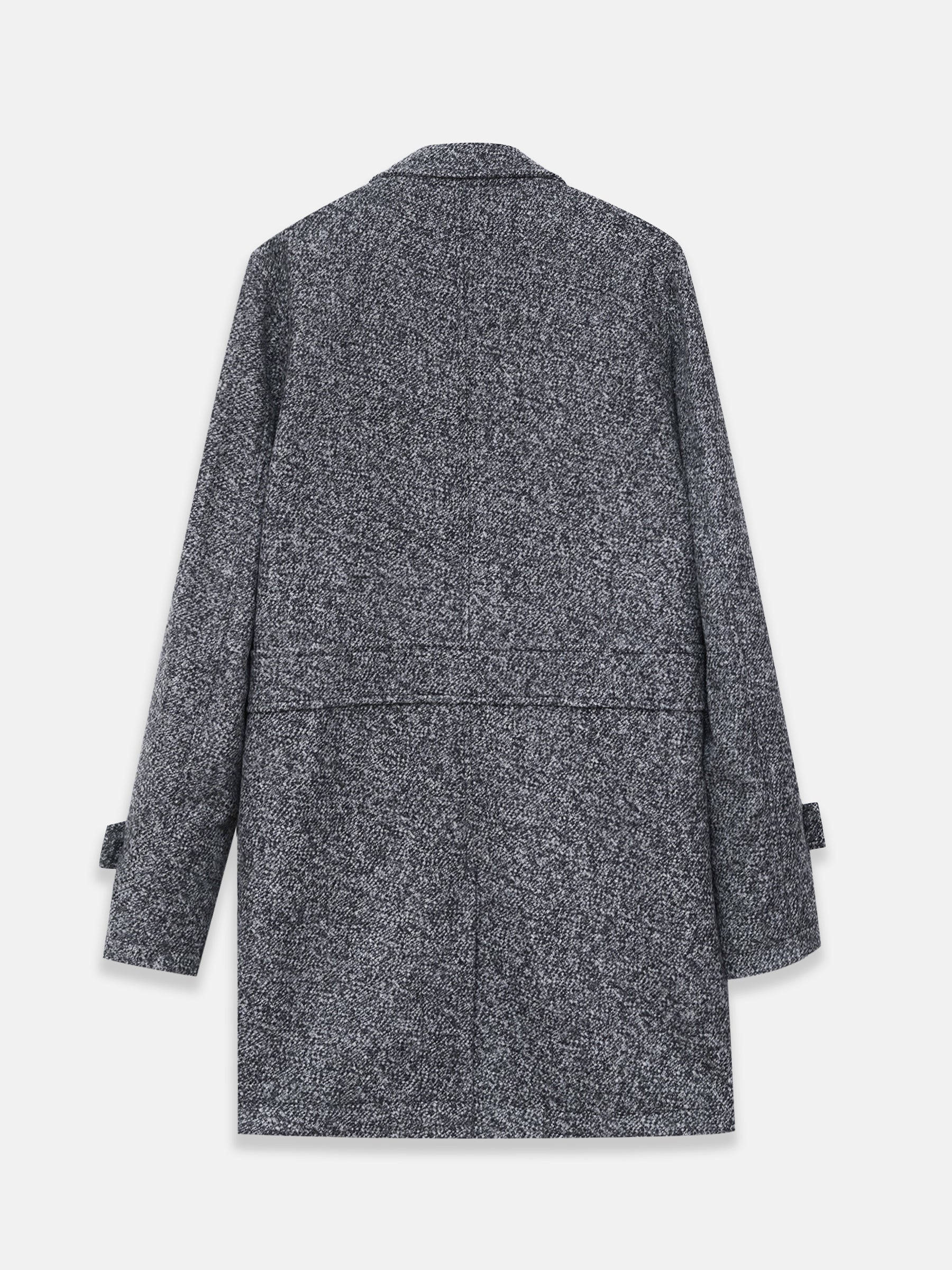 Grey Wool Blended Over Coat