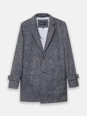 Grey Wool Blended Over Coat