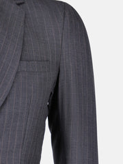 Grey Wool Pinstriped Formal Blazer