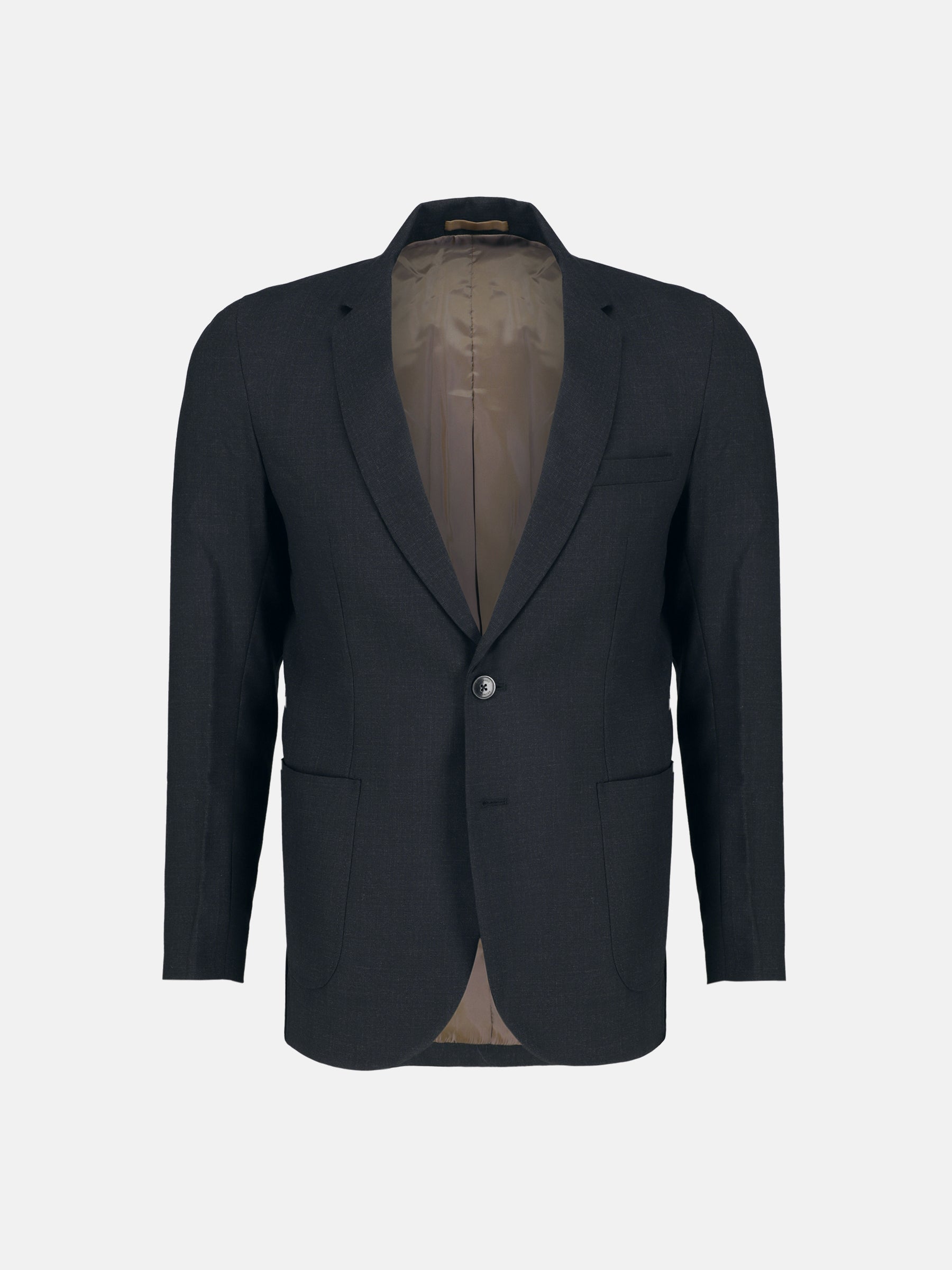 Grey Wool Structured Formal Blazer