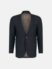 Grey Wool Structured Formal Blazer