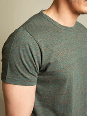 Greyish Blue Marl Crew Neck T-Shirt