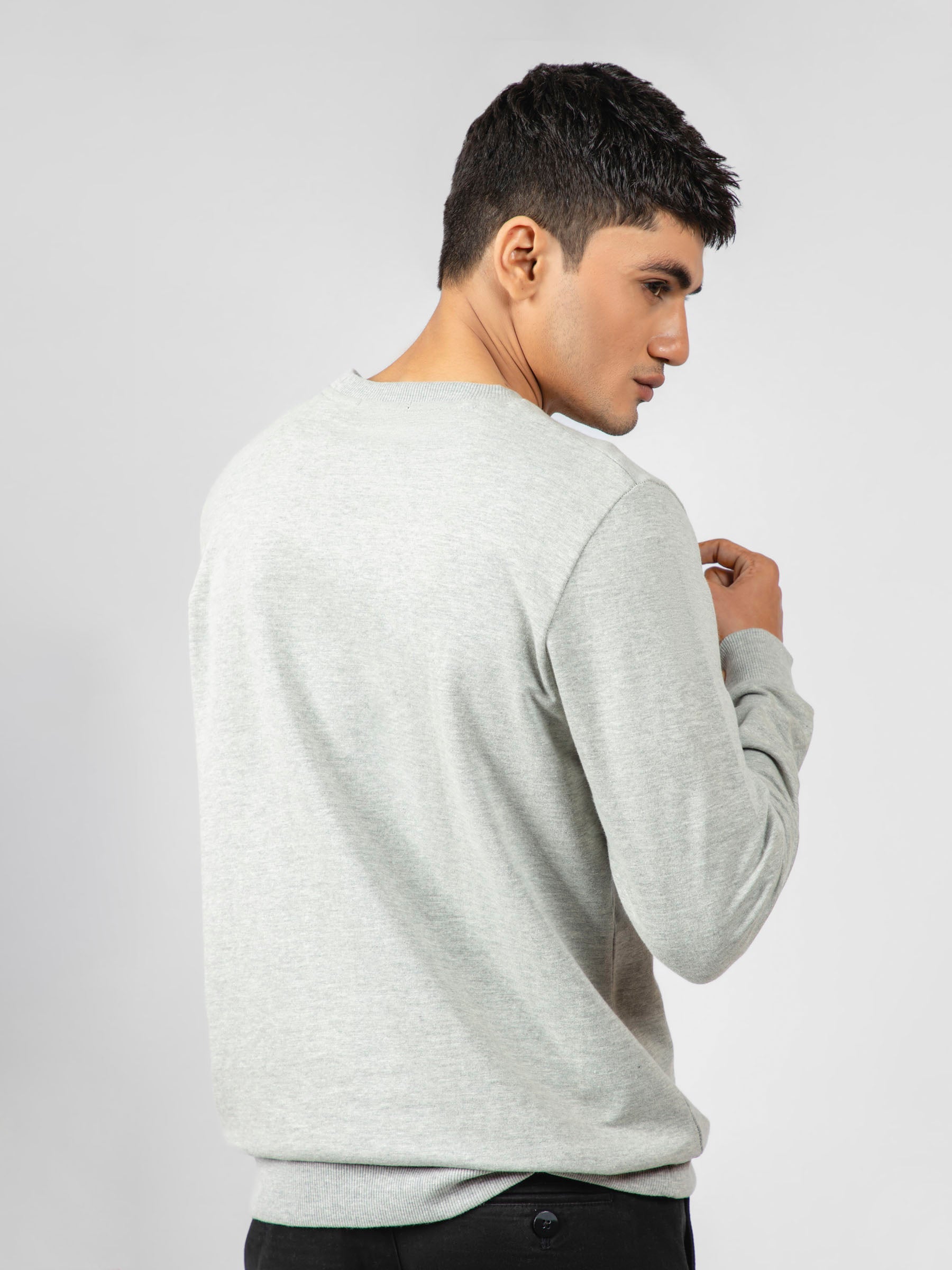 Heather Grey Long Sleeve Crewneck Sweatshirt