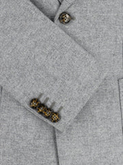 Heather Grey Melange Wool & Cashmere Blended Blazer - Sartoria