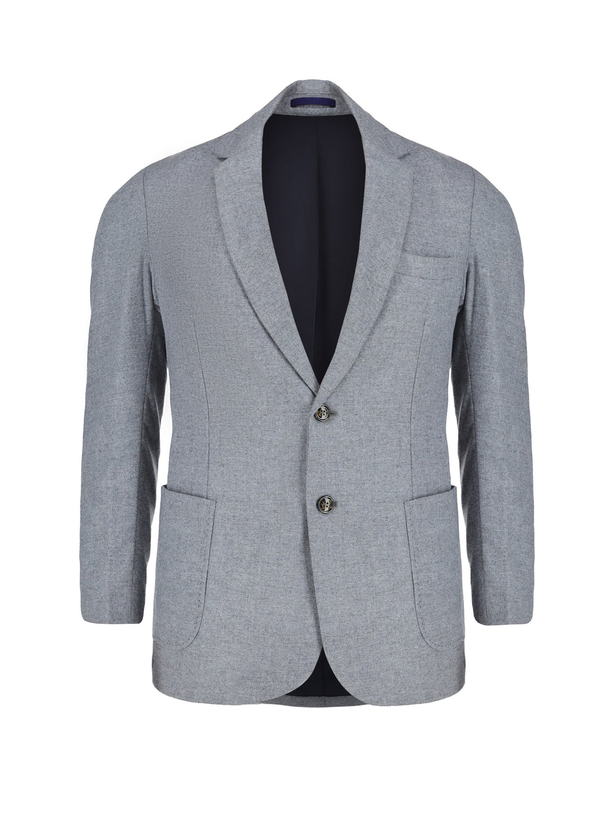 Heather Grey Melange Wool & Cashmere Blended Blazer - Sartoria
