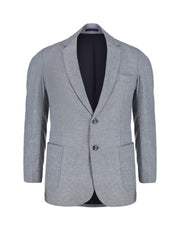Heather Grey Melange Wool & Cashmere Blended Blazer - Sartoria