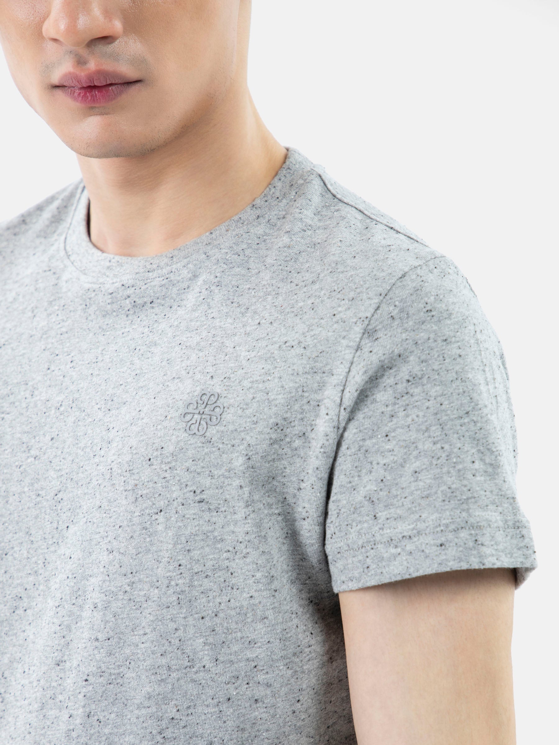 Heather Grey Neppy Crew Neck T-Shirt