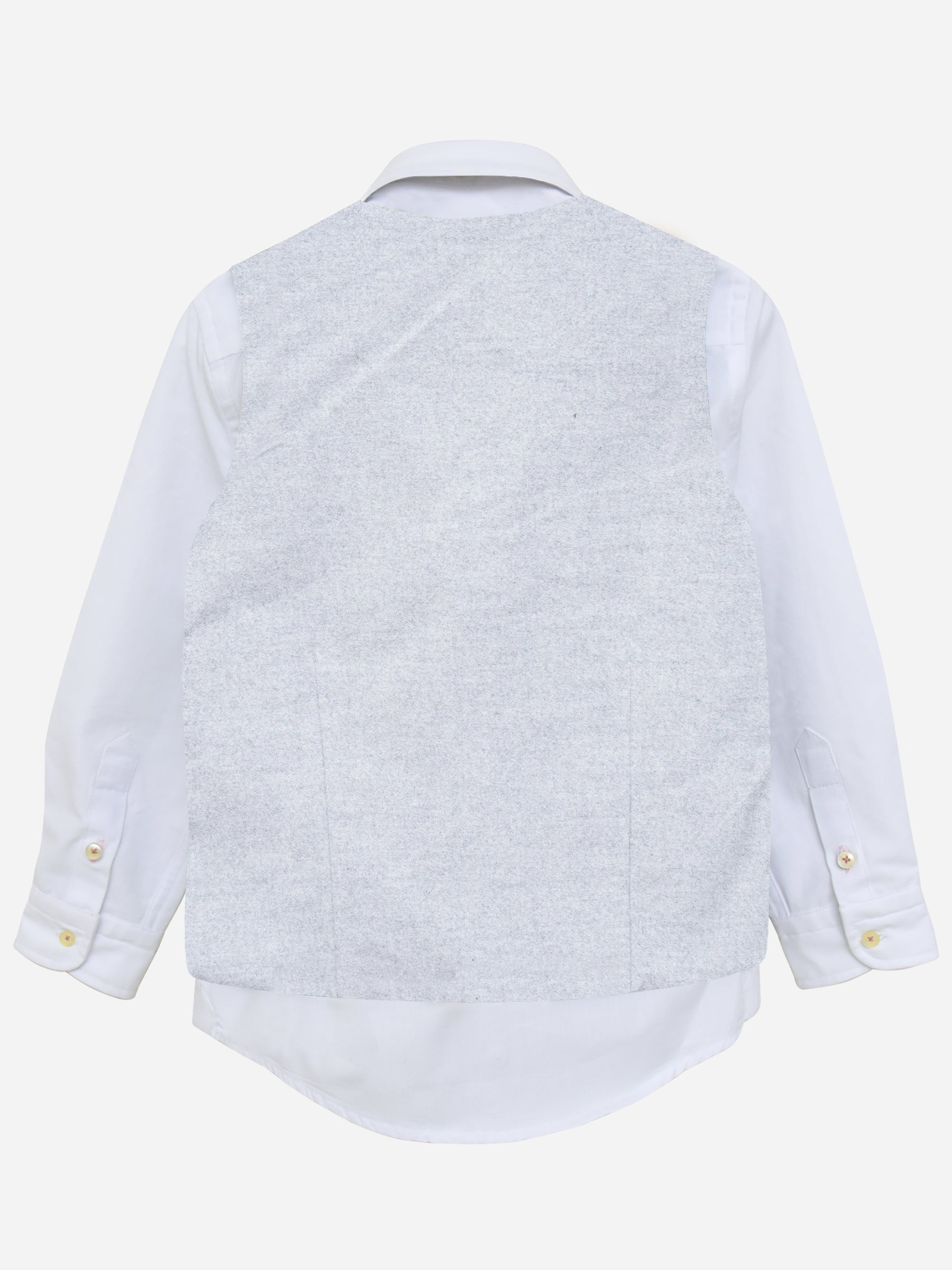 Heather Grey Velvet Formal Vest - Junior