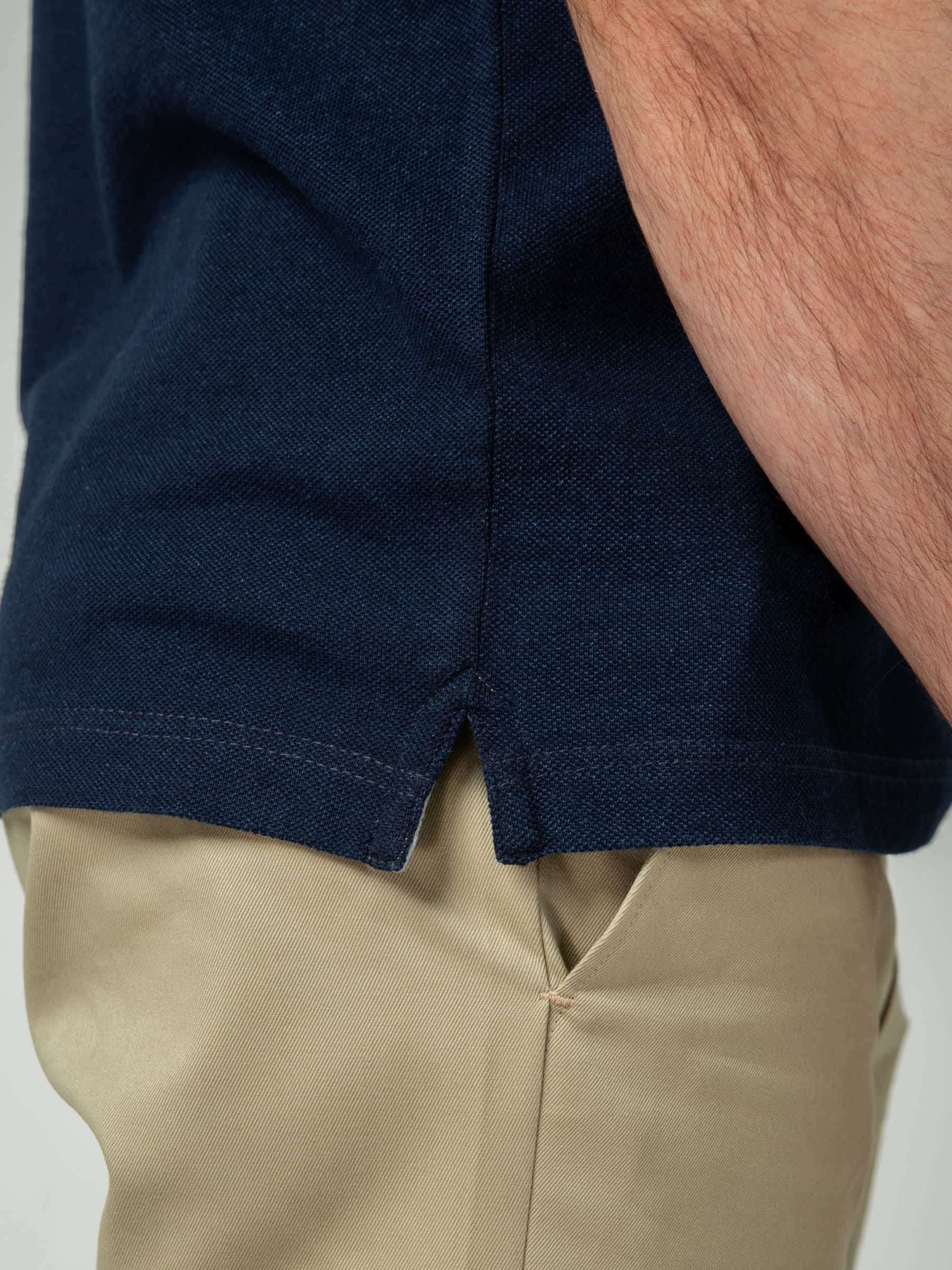 Indigo Pique Polo Shirt