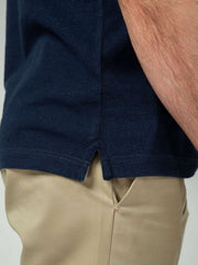 Indigo Pique Polo Shirt