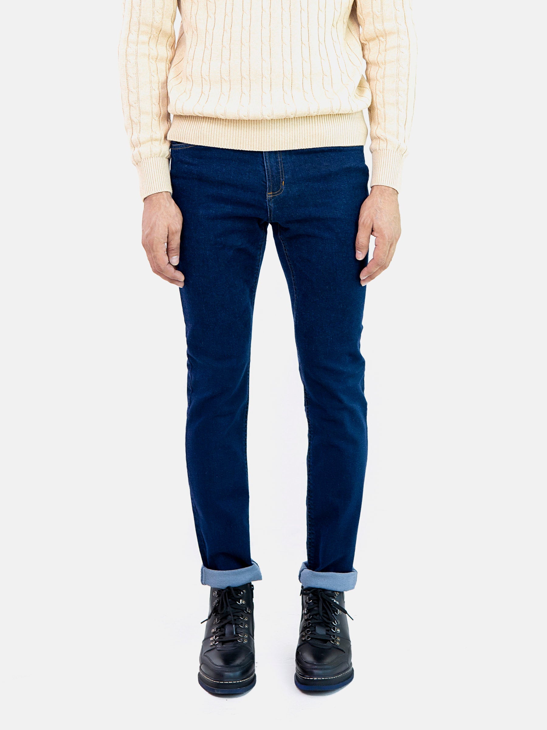 Indigo Straight Fit Jeans