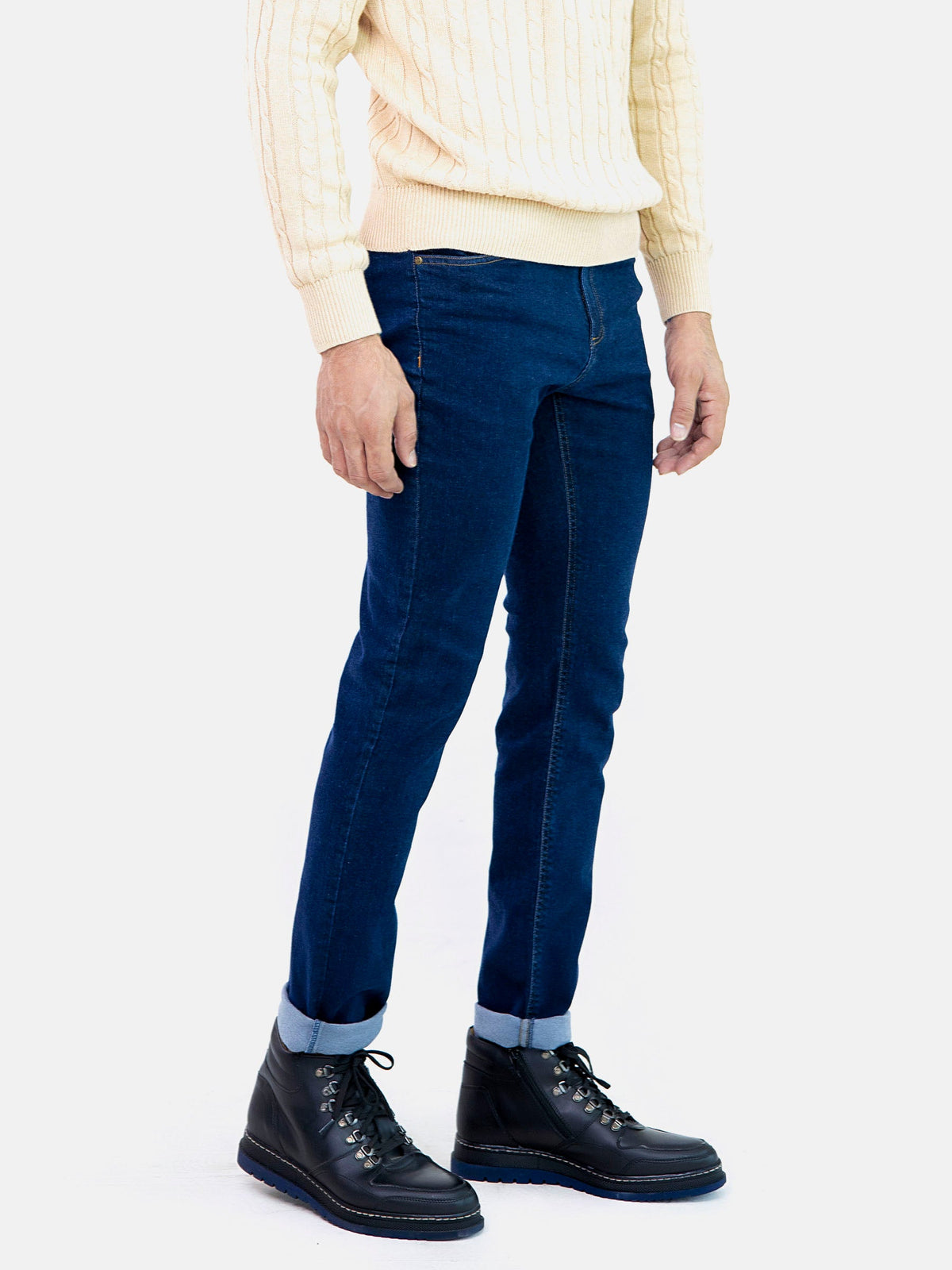 Indigo Straight Fit Jeans