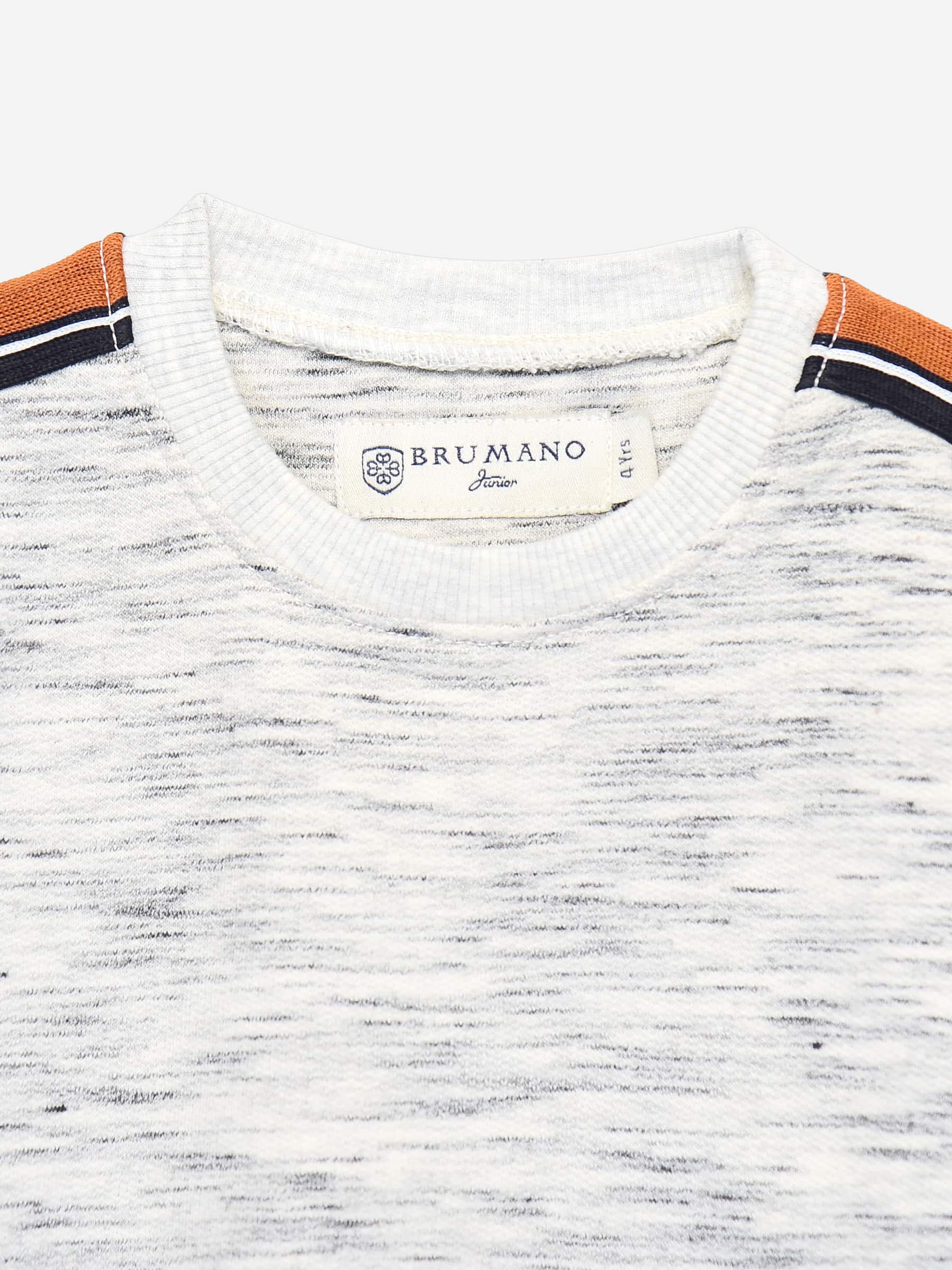 Inject Patterned Sweatshirt With Orange Stripe Detailing