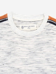 Inject Patterned Sweatshirt With Orange Stripe Detailing