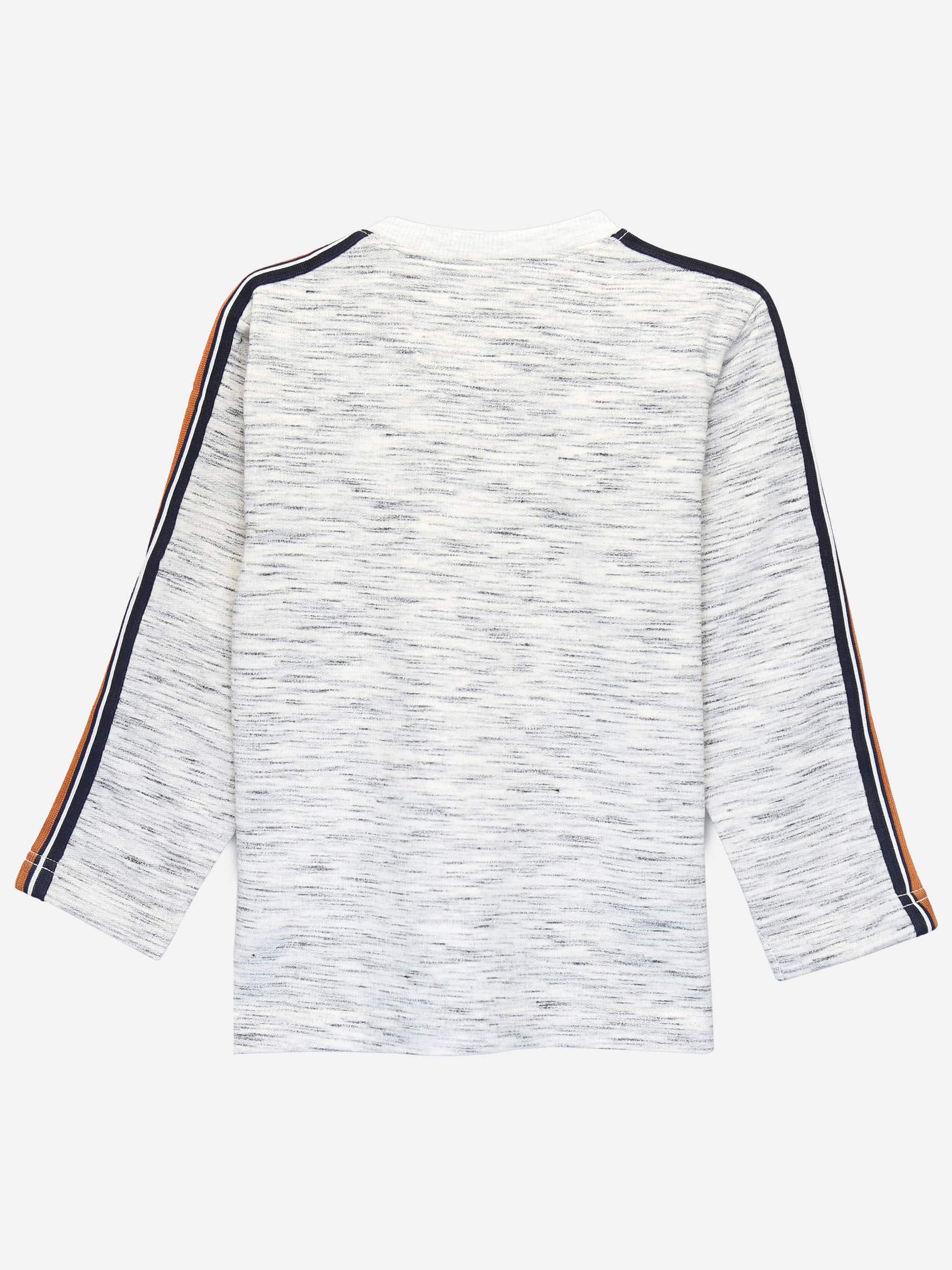 Inject Patterned Sweatshirt With Orange Stripe Detailing