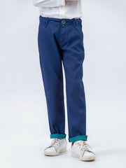 Ink Blue Casual Twill Trouser