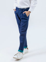Ink Blue Casual Twill Trouser