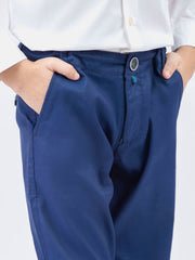Ink Blue Casual Twill Trouser