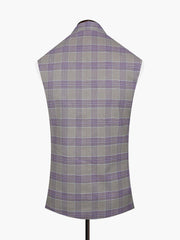 Khaki Wool Checkered Waistcoat