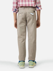 Khaki Casual Chino With Back Detailing