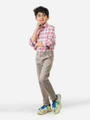 Khaki Casual Chino With Back Detailing