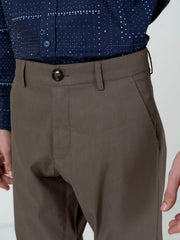 Khaki Satin Slimfit Chino