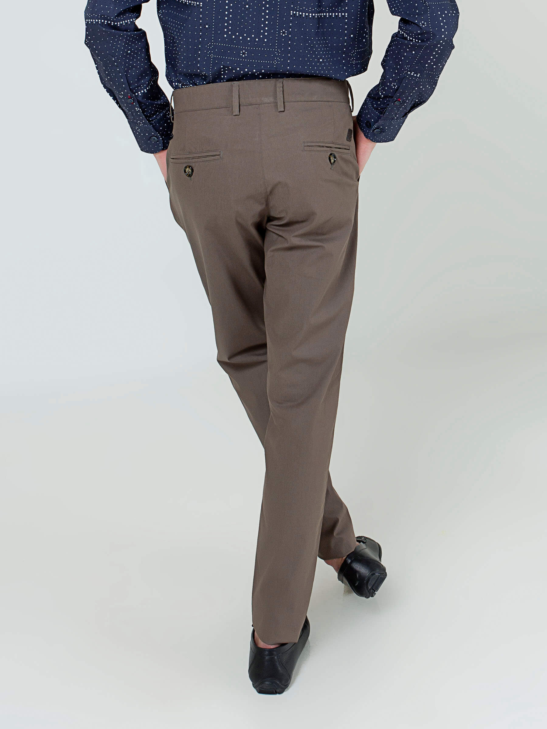 Khaki Satin Slimfit Chino