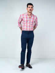 Large Pink Checkered Shirt