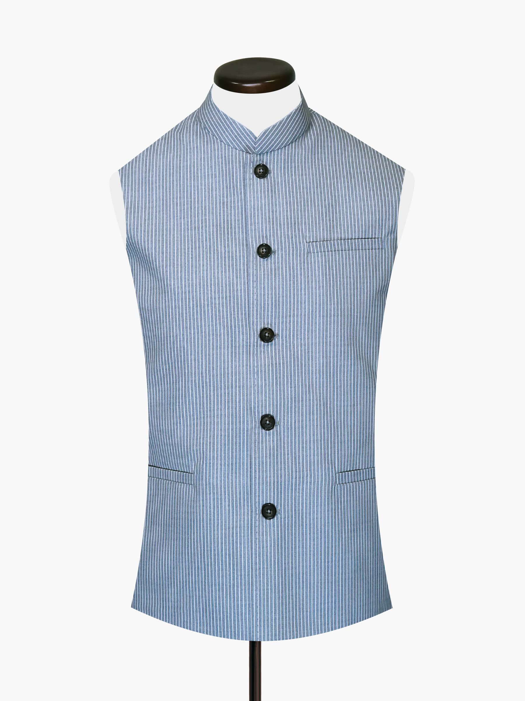 Light Blue Stripe Waistcoat