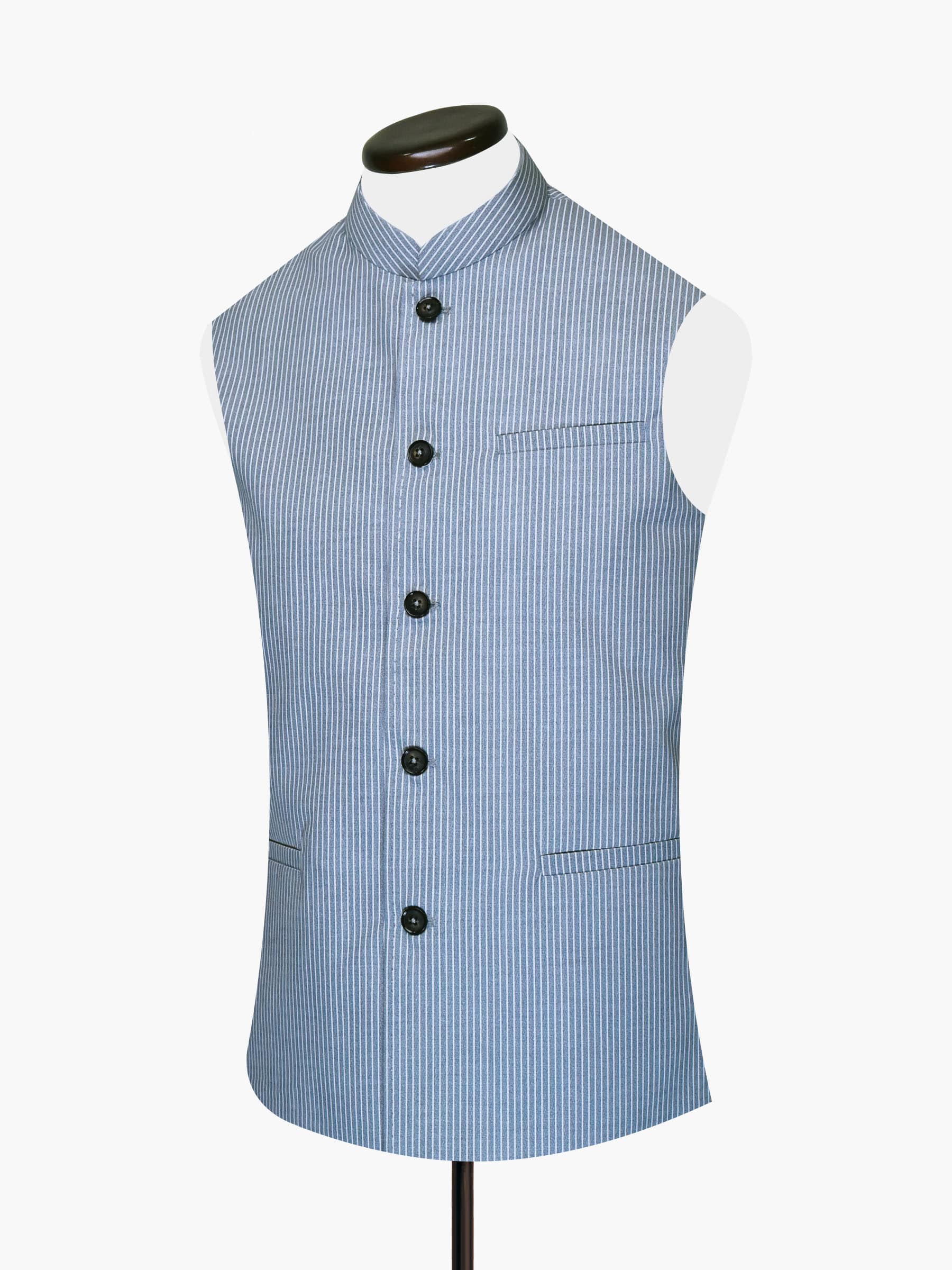 Light Blue Stripe Waistcoat