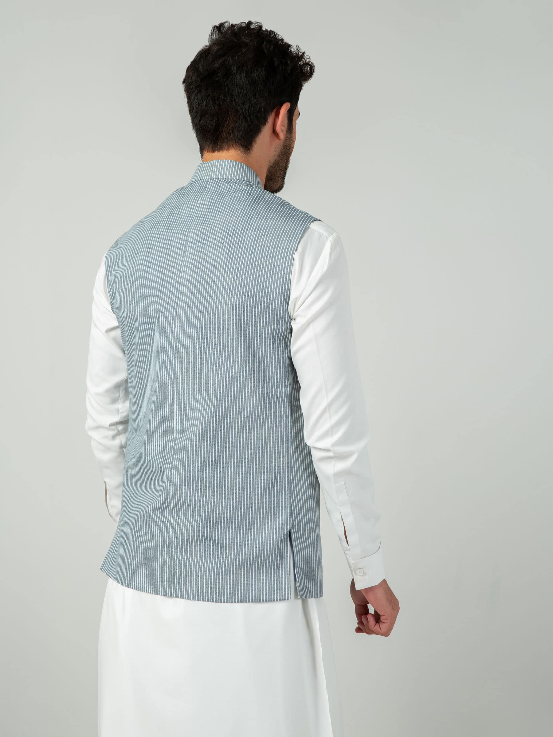 Light Blue Stripe Waistcoat
