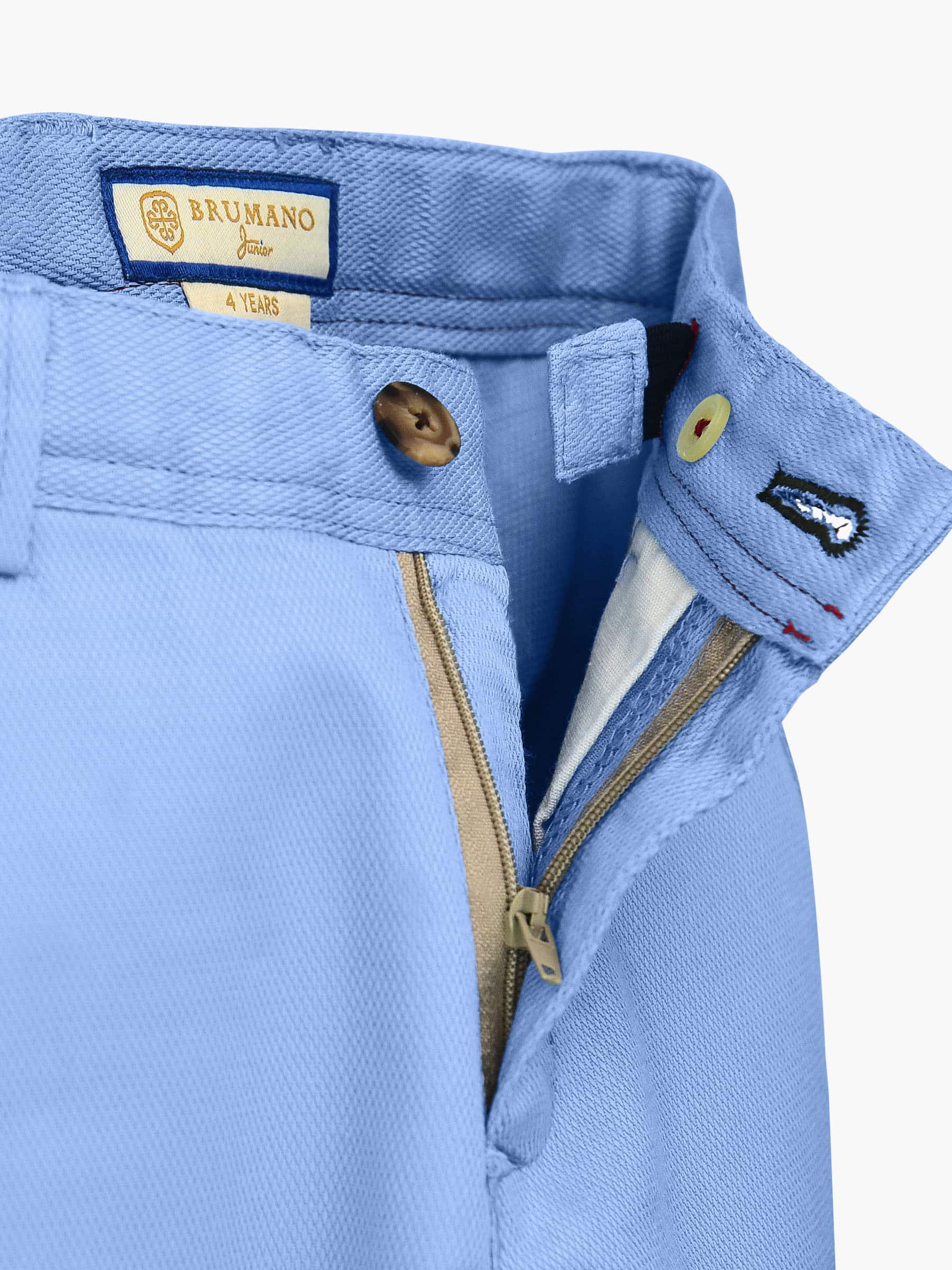 Light Blue Structured Casual Trouser
