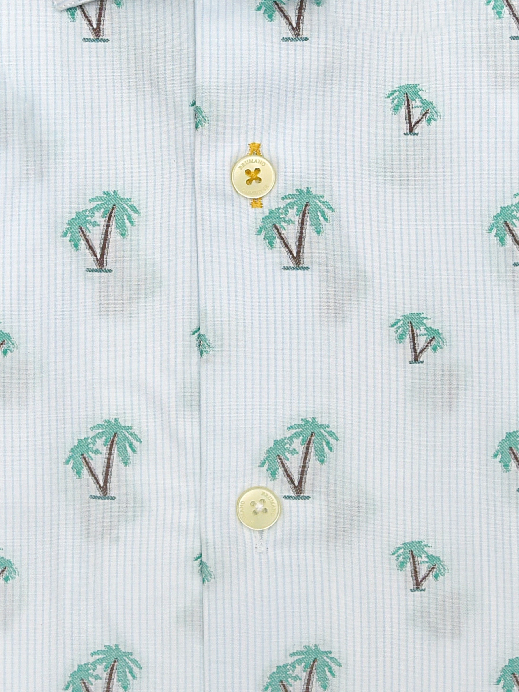 Light Blue Tree Patterned Half Sleeve Shirt