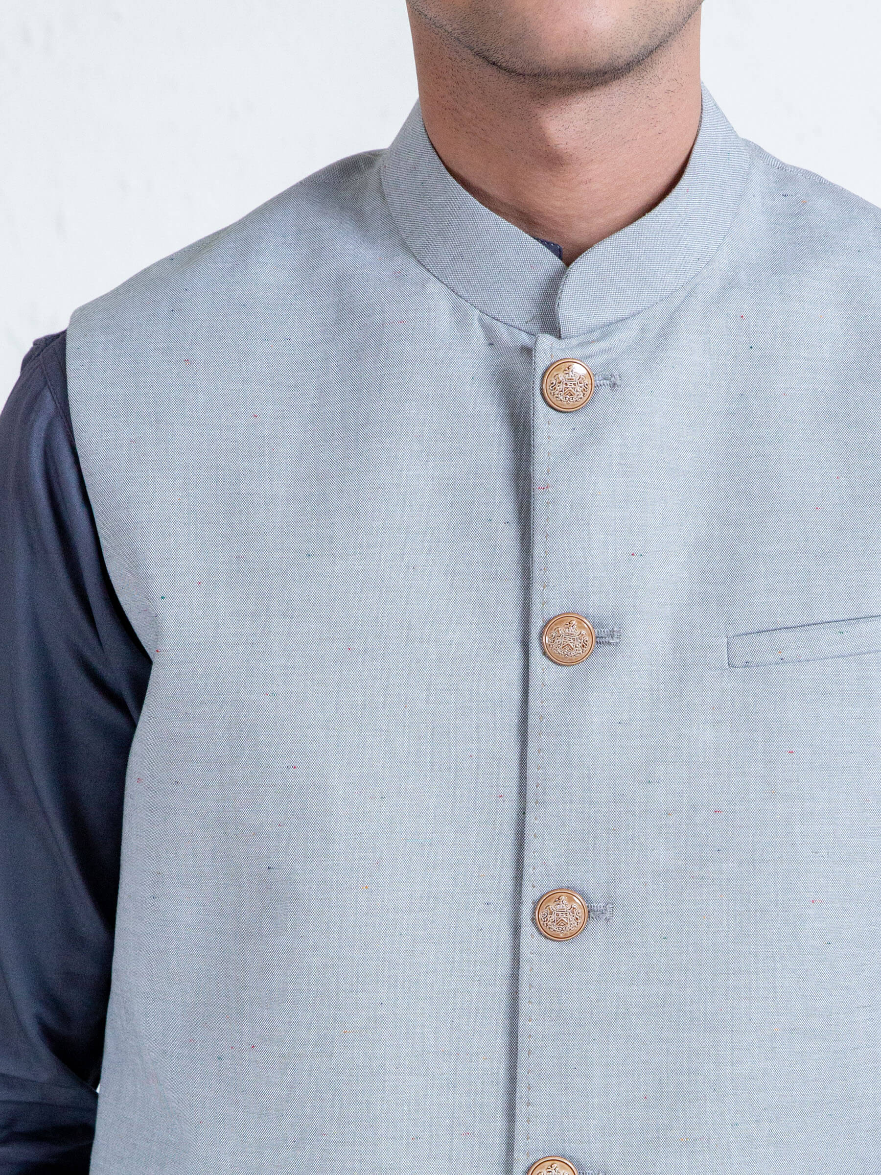 Light Green Structured Waistcoat