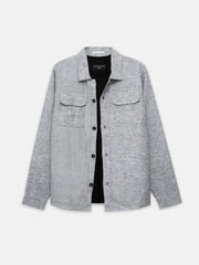Light Grey Structured Over-Shirt With Front Flap Pockets
