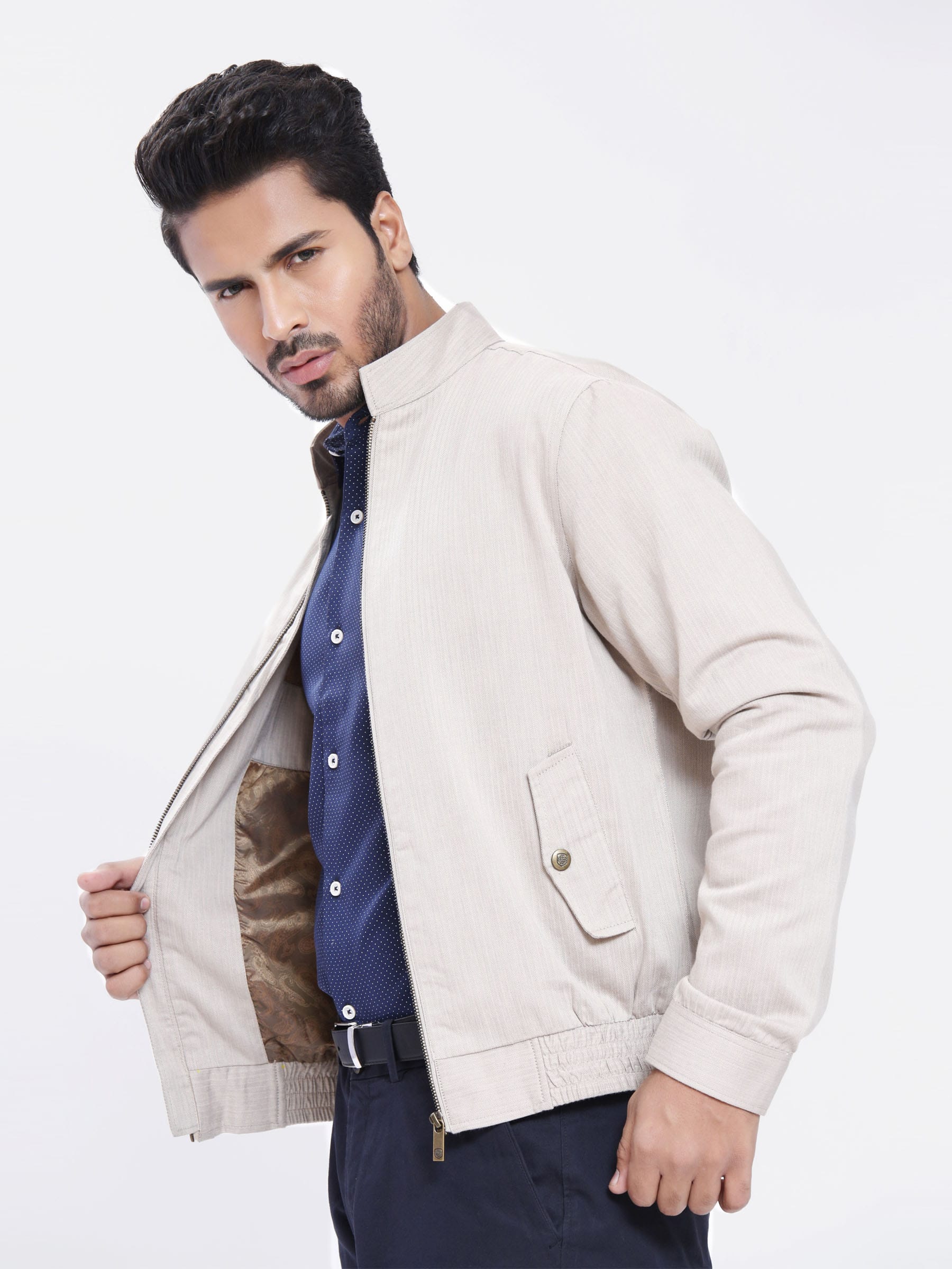 Light Herringbone Jacket