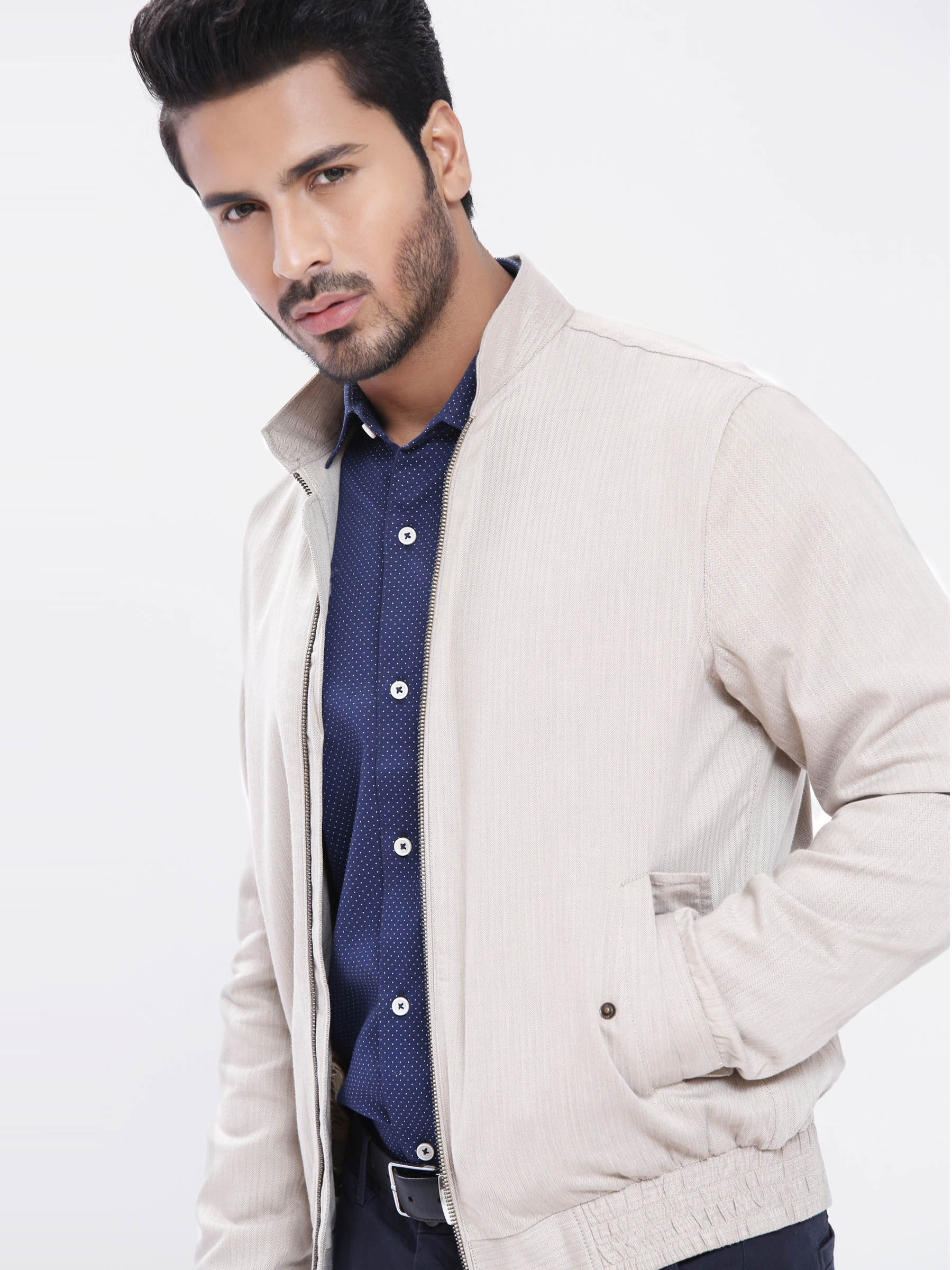 Light Herringbone Jacket