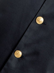 Light Navy Waistcoat With Golden Buttons