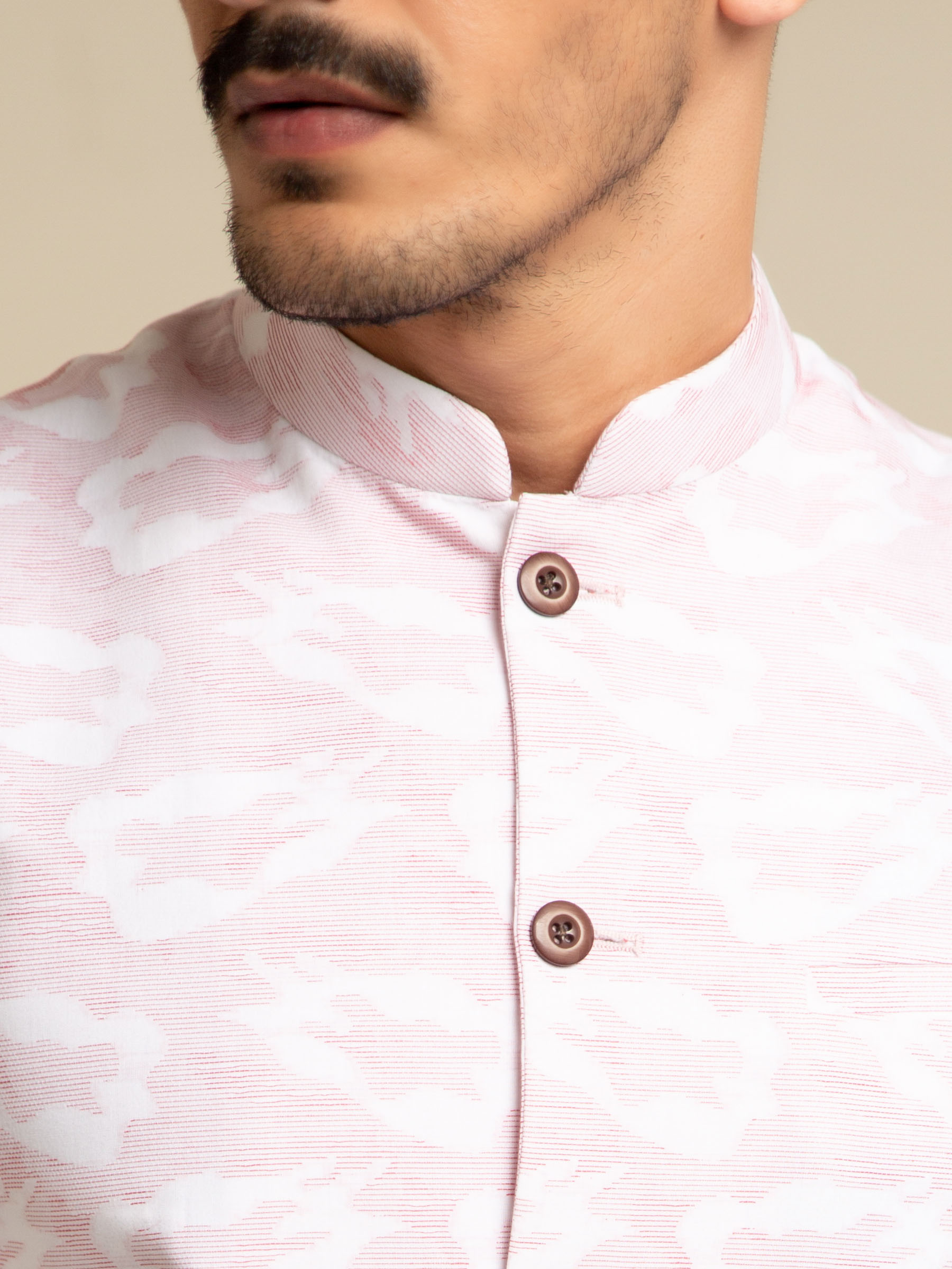Light Pink Jacquard Waistcoat